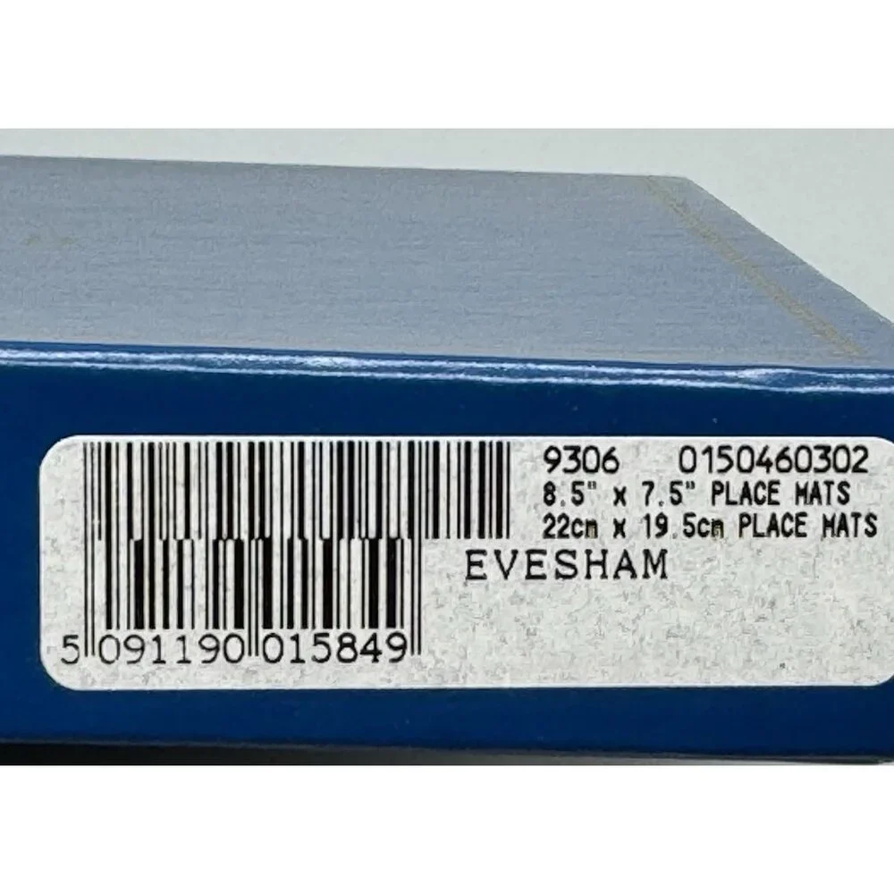 Royal Worcester Evesham Gold Corkboard Placemats Pears 8.5x7.5 inch Boxed‎